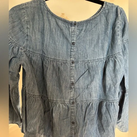 Denim flouncy top by Madewell size M - Picture 4 of 4